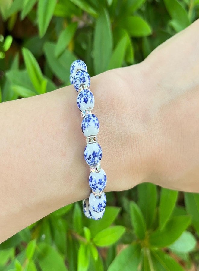 Dorla Cool Handmade NANA Porcelain Bead Bracelet with Star Charm Ceramic Gift for Grandma Birthday Mothers Day Gifts for Her (NANA-silver spacer) - Image 3